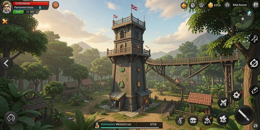 Gameplay menegangkan Tower Defense dengan strategi menara yang dinamis.