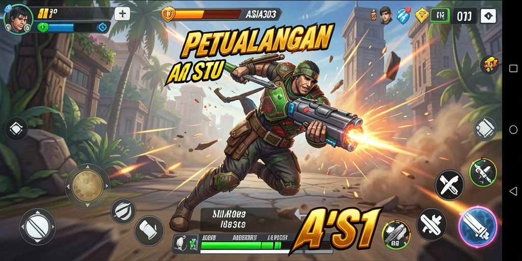 Tangkapan layar ASIA303 menampilkan pertarungan aksi mendebarkan.
