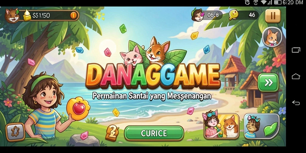 Tangkapan layar <strong>DANAGAME</strong> menunjukkan keseruan gameplay yang penuh warna.