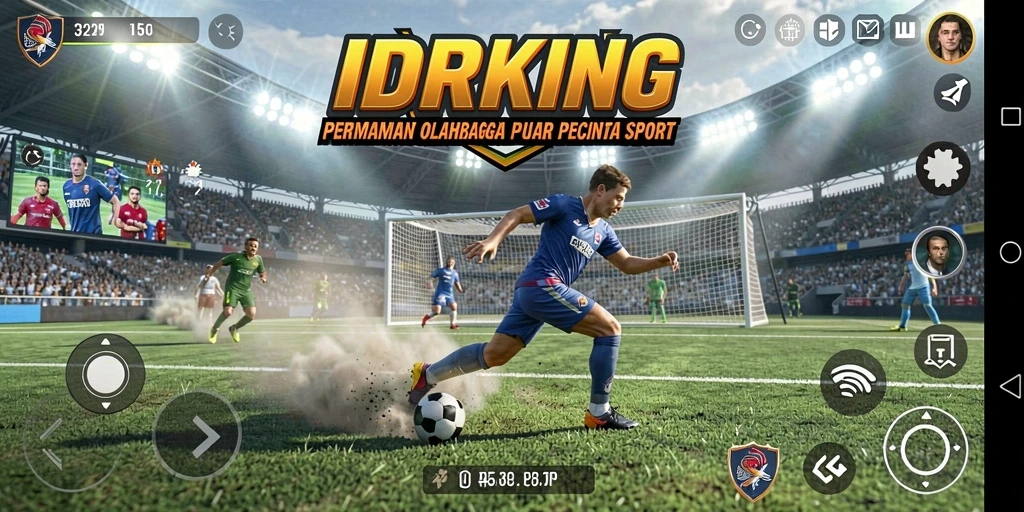 Tampilan gameplay olahraga yang mendebarkan dan interaktif.