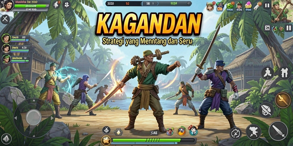 Tampilan menarik saat gameplay KAGANDAN dengan aksi strategis.