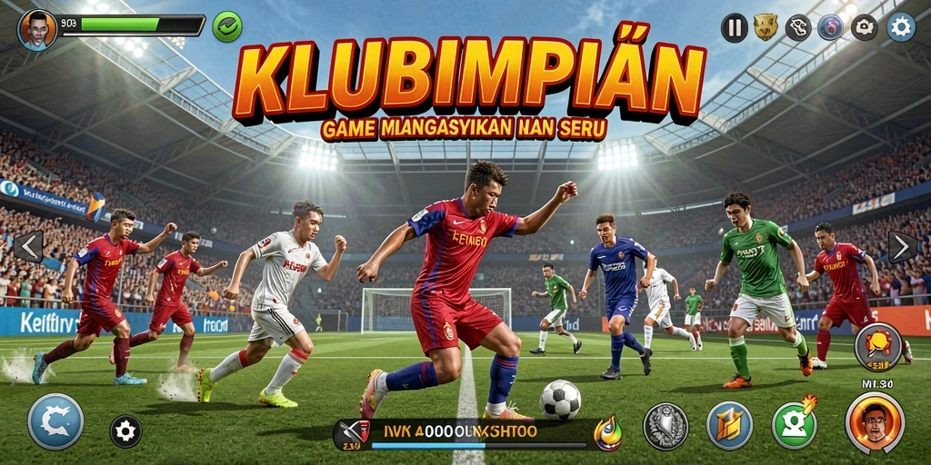 Tampilan gameplay seru di KLUBIMPIAN dengan aksi olahraga yang dinamis.