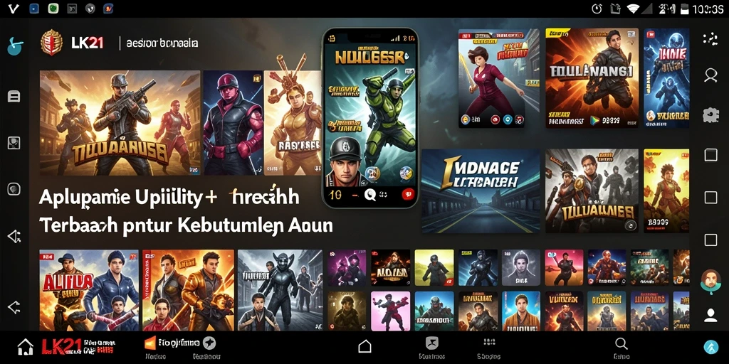 Screenshot utama LK21 yang menunjukkan antarmuka aplikasi Utility.