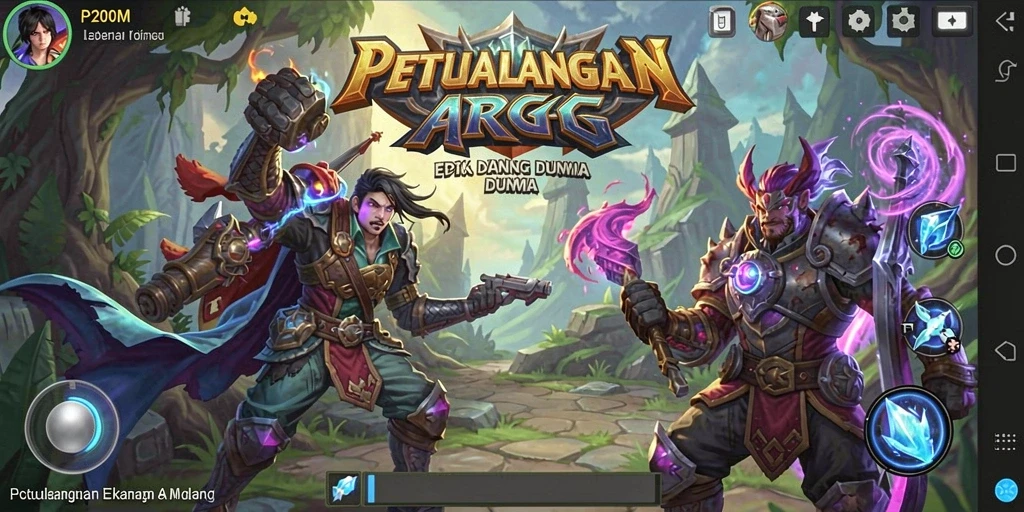 Tampilan gameplay seru di dunia P200M yang menawan.