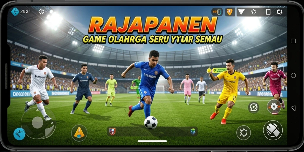 Tampilan gameplay RAJAPANEN yang menampilkan aksi olahraga seru.