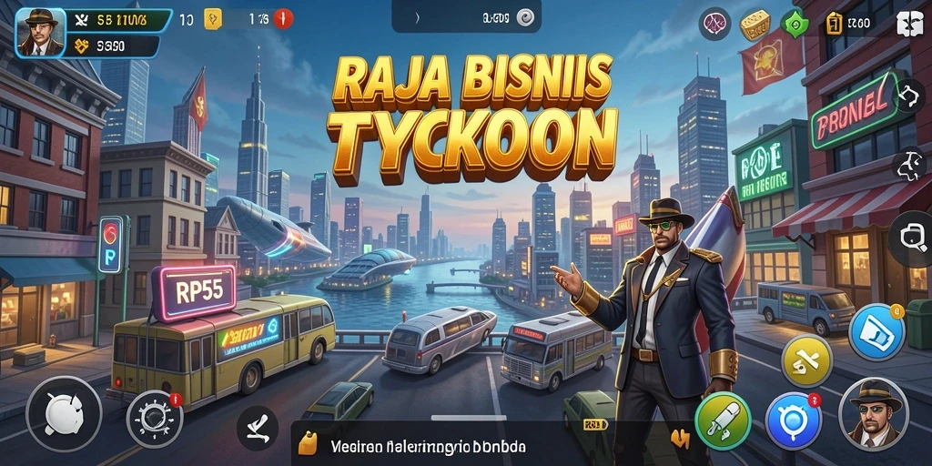 Screenshot RP55 menampilkan momen seru dalam mengelola bisnis Tycoon.