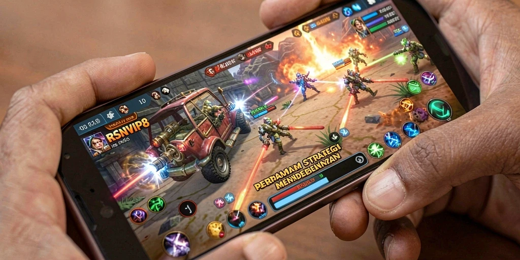 Screenshot menunjukkan aksi pertempuran epik dalam RSNVIP8.