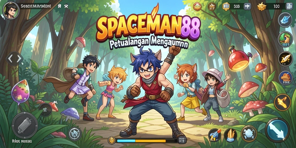Tampilan menarik dari gameplay SPACEMAN88 dengan karakter anime.