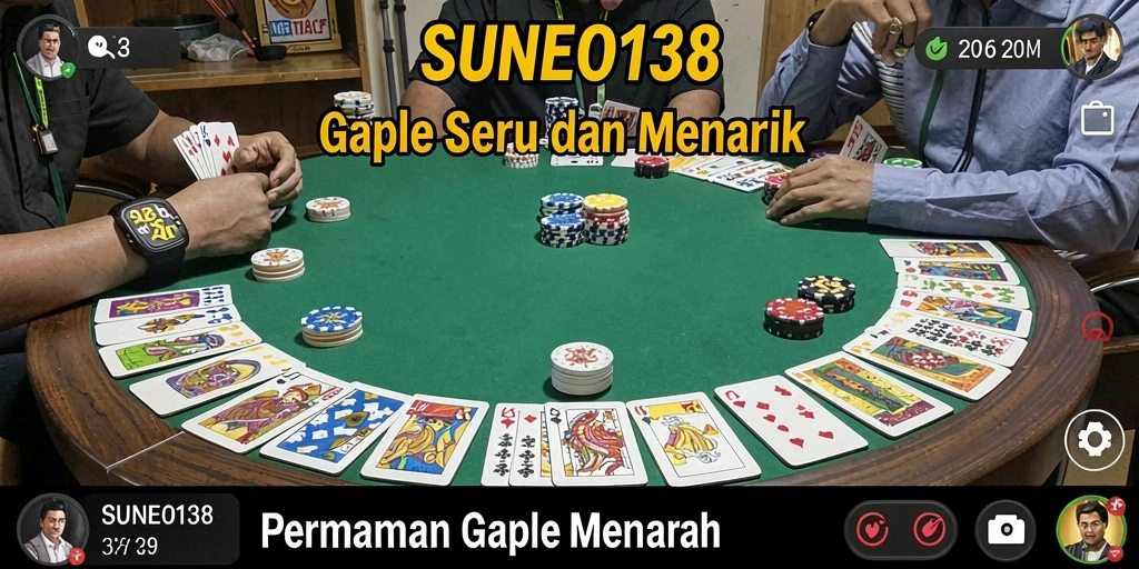 Tampilan antarmuka SUNEO138 yang menarik saat bermain Gaple.